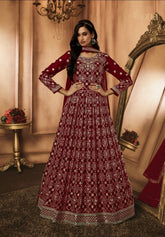 Fiona Shenaz Heavy Georgette Embroidered Anarkali Gown with Dupatta 51214